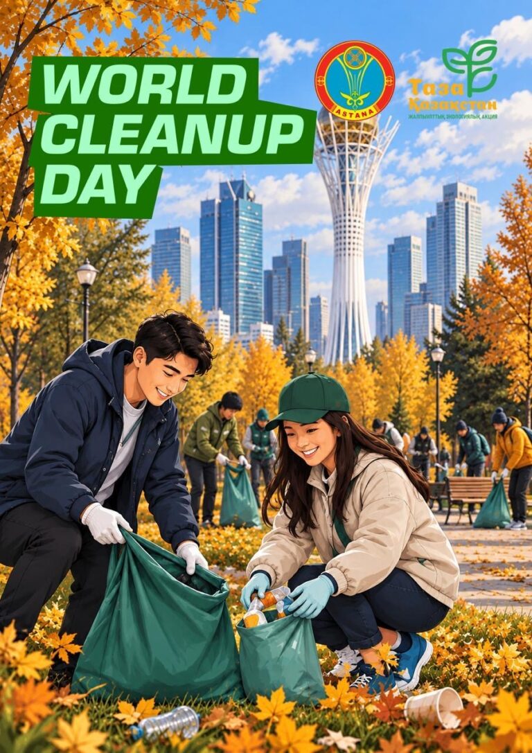 Астана присоединится к World Cleanup Day: общегородская экоакция пройдёт в столице