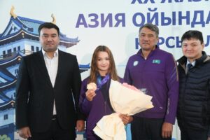 Завоевавшую бронзовую медаль Азиатских игр столичную спортсменку торжественно встретили в Астане
