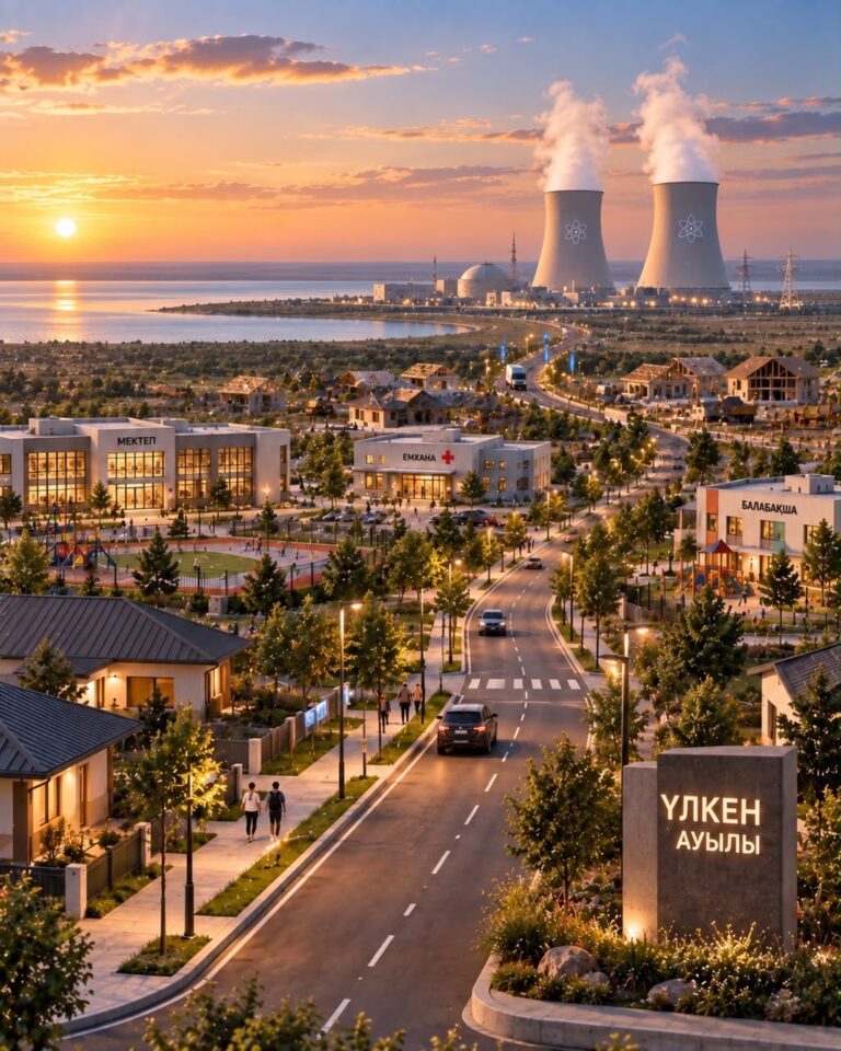 Как может измениться село Үлкен, если строительство АЭС будет реализовано?