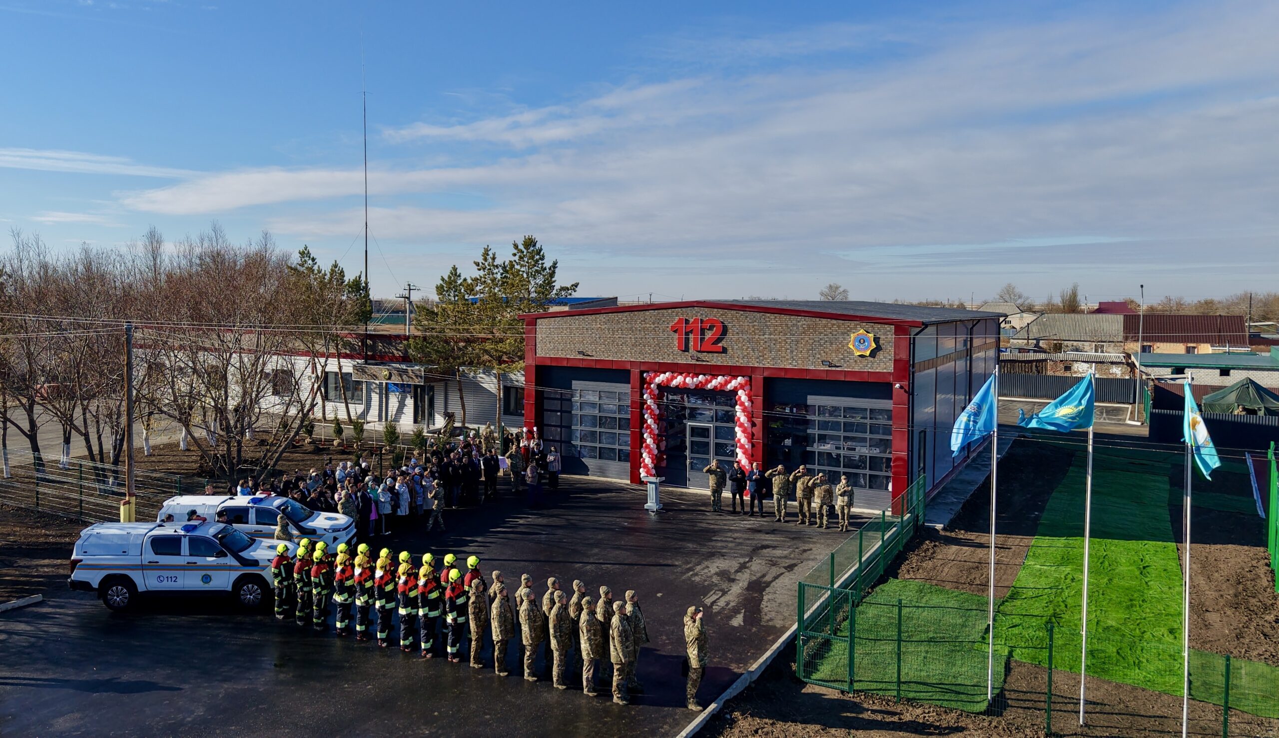 В Костанайской области открыли обновленную пожарную часть