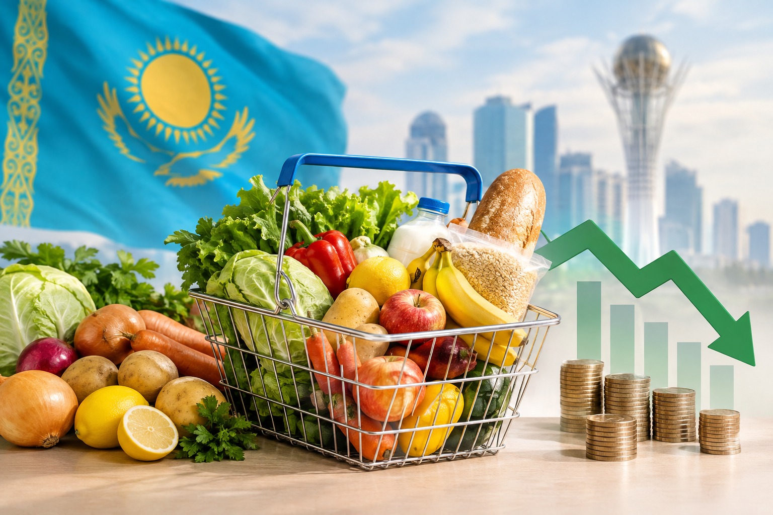 Продовольственная инфляция в Казахстане в сентябре составила 8,5%